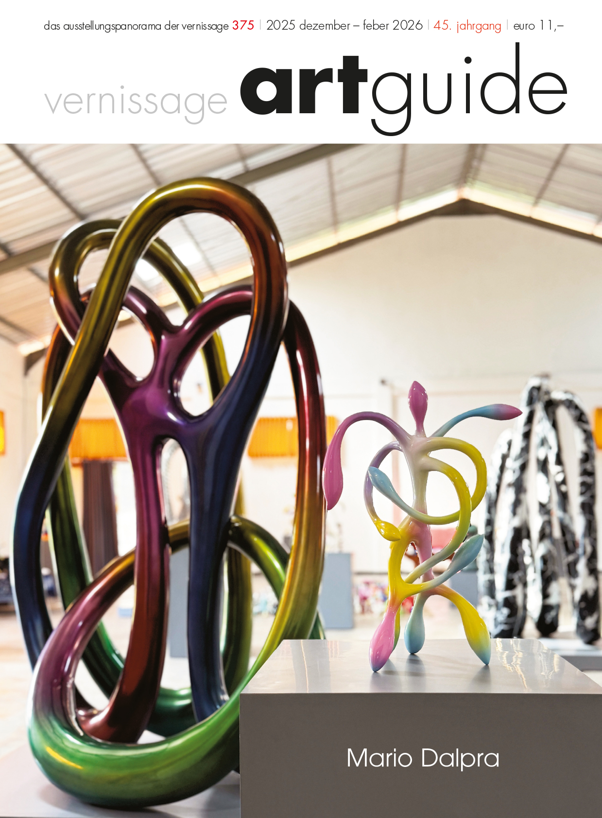 Aktuelle Ausgabe des Vernissage Art Guide